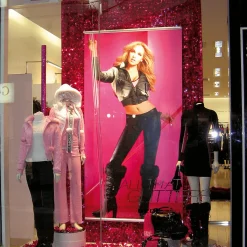 Clearance DecoWoerner Stanzoptikfolie Metallic 90 Cm Breit, Pink rosa