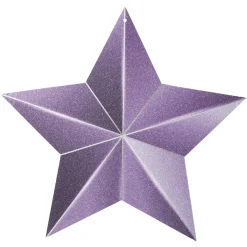 Best DecoWoerner Stern Displayhänger Lila, Beglimmert violett