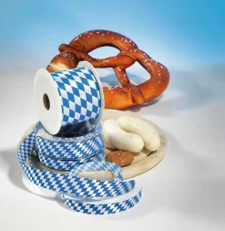 Sale DecoWoerner Stoffband "Bayern" 70 Mm 25 M blau