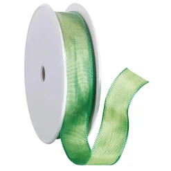 Online DecoWoerner Stoffband Mit Drahtkante 25 Mm, 25 M , Limone grün