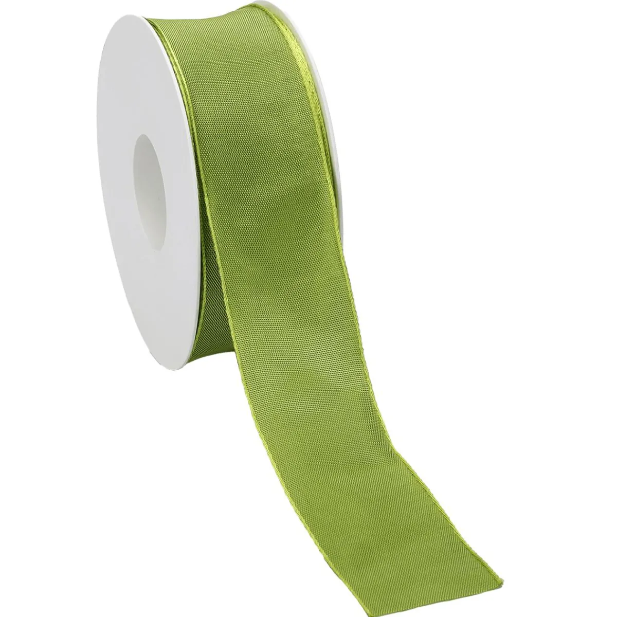 Discount DecoWoerner Stoffband Mit Drahtkante 40 Mm X 25 M, Hell grün