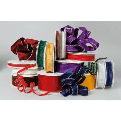 Online DecoWoerner Stoffband Mit Goldkante, 60 Mm, 25 M, Lila violett