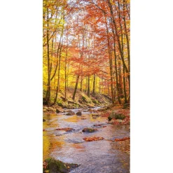 Clearance DecoWoerner Stoffbanner Bachlauf Herbst 100 X 200 Cm orange
