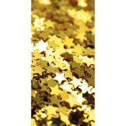 Hot DecoWoerner Stoffbanner sterne 100 X 200 Cm gold
