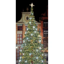 Clearance DecoWoerner Stoffbanner Weihnachtsbaum 100 X 200 Cm grün