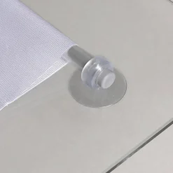 Sale DecoWoerner Stoffbanner-Alu-Aufhängestangen-Set Mit Saugnäpfchen Für Glasflächen, 79 Cm silber
