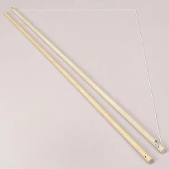 Best DecoWoerner Stoffbanner-Holz-Aufhängestangen-Set Mit Kordel, 2 Stk 79 Cm braun