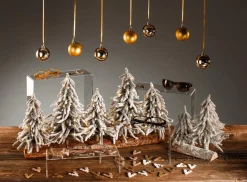 Best DecoWoerner Streuware Hirsch Aus Holz 72 Stück 4 Cm gold