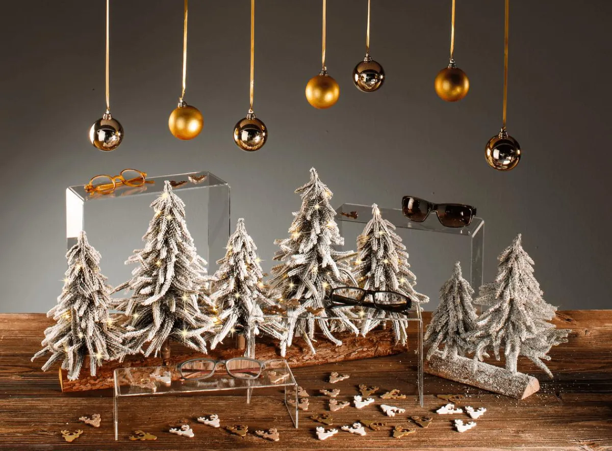 Best DecoWoerner Streuware Hirsch Aus Holz 72 Stück 4 Cm gold