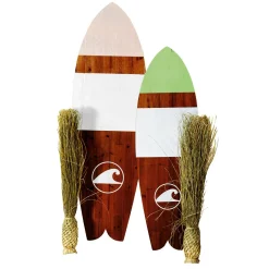 DecoWoerner Surfbrett Holzdisplay 160 X 50 Cm braun