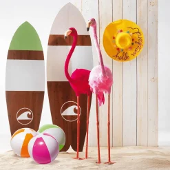 DecoWoerner Surfbrett Holzdisplay 160 X 50 Cm braun