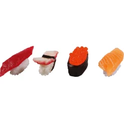 Clearance DecoWoerner Sushi-Set Lebensmittel-Attrappe, Set 4 Stück rot