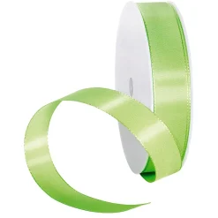 Hot DecoWoerner Taftband Mit Webkante 25 Mm, 50 M, Apfel grün