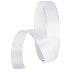 Outlet DecoWoerner Taftband Mit Webkante 25 Mm, 50 M, weiß