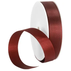 Clearance DecoWoerner Taftband Mit Webkante 25 Mm, 50 M, Bordeaux rot