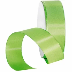 DecoWoerner Taftband Mit Webkante 40 Mm, 50 M, Hell grün