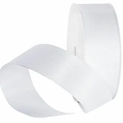 New DecoWoerner Taftband Mit Webkante 40 Mm, 50 M, weiß