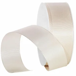 New DecoWoerner Taftband Mit Webkante 40 Mm, 50 M, Creme weiß