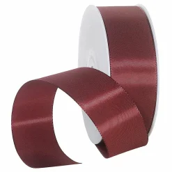 Outlet DecoWoerner Taftband Mit Webkante 40 Mm, 50 M, Bordeaux rot