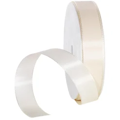 Sale DecoWoerner Taftband Mit Webkante 15 Mm, 50 M, Creme weiß