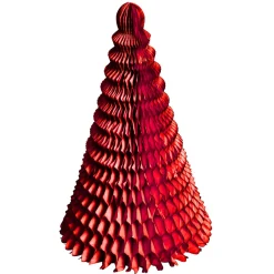 DecoWoerner Tannenbaum Aus Wabenpapier rot