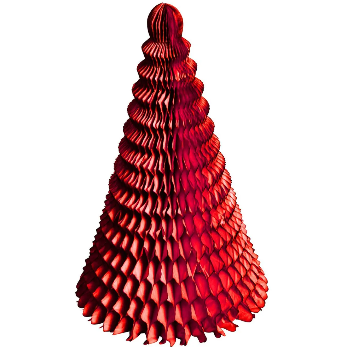 DecoWoerner Tannenbaum Aus Wabenpapier rot