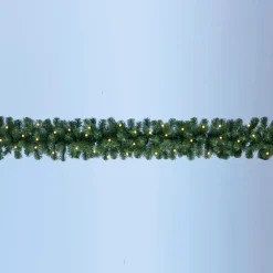 DecoWoerner Tannengirlande Deluxe Mit LED, 270 Cm, 30 Cm Ø grün