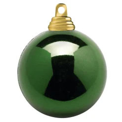 Discount DecoWoerner Tannene, Glänzende Weihnachtskugeln Aus Schwer Entflammbarem Kunststoff, 6 Cm Ø – 24 Stück grün