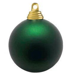 Discount DecoWoerner Tannene, Matte Weihnachtskugeln Aus Schwer Entflammbarem Kunststoff, 6 Cm Ø – 24 Stück grün