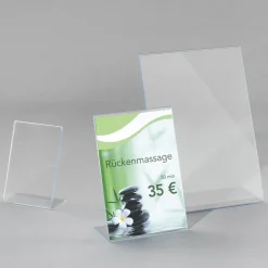 Best DecoWoerner Tischaufsteller, DIN A4, Hoch transparent