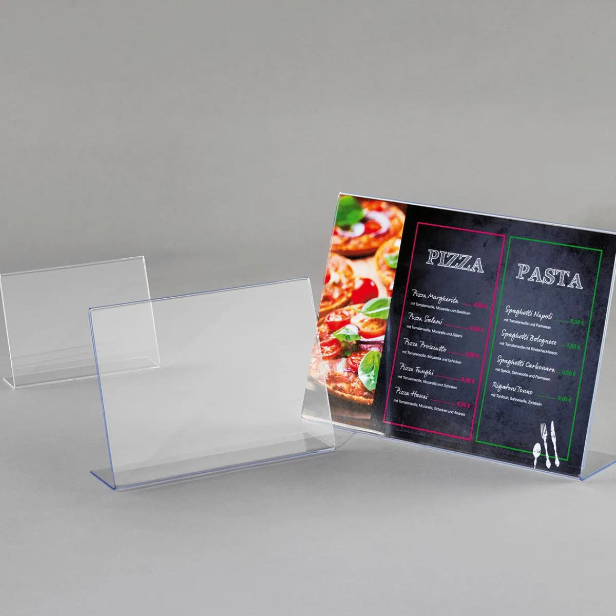 Sale DecoWoerner Tischaufsteller, DIN A4, Quer transparent