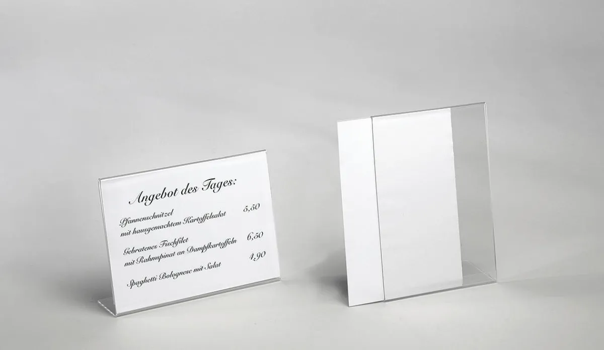 Sale DecoWoerner Tischaufsteller, DIN A4, Quer transparent