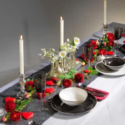 Discount DecoWoerner Tischdeko vasen Mit Tablett, 8-teilig silber