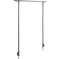 Best DecoWoerner Tischdeko Stange, 127 - 236 Cm Breit schwarz