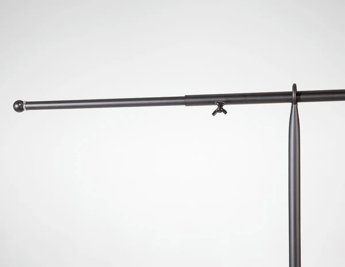 Best DecoWoerner Tischdeko Stange, 127 - 236 Cm Breit schwarz