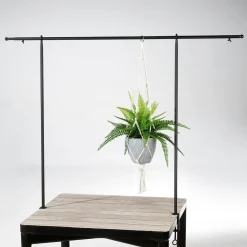 Best DecoWoerner Tischdeko Stange, 127 - 236 Cm Breit schwarz
