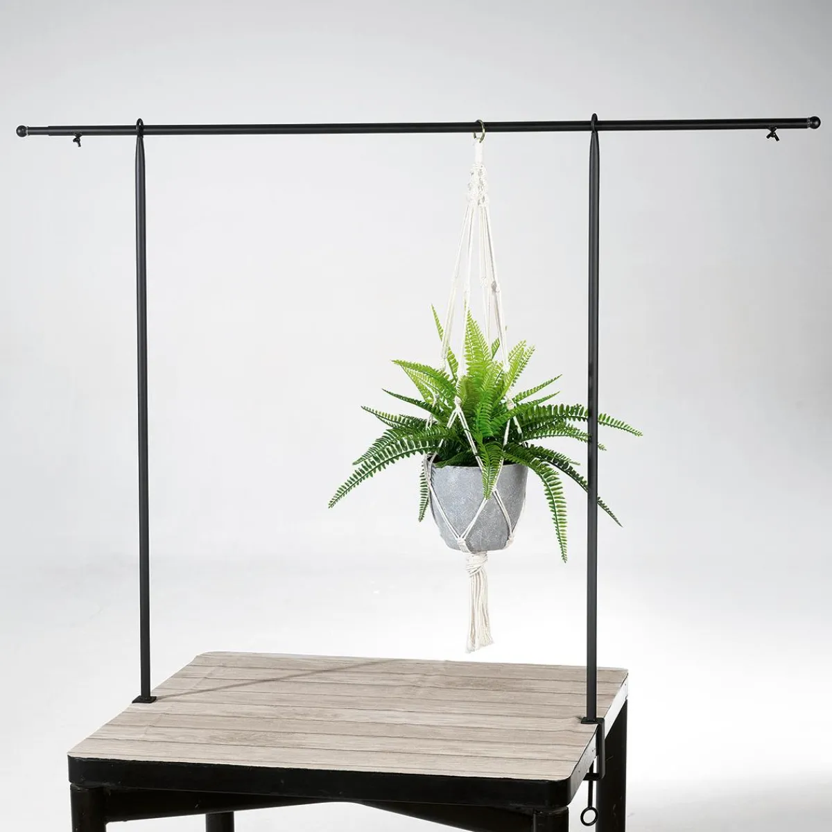 Best DecoWoerner Tischdeko Stange, 127 - 236 Cm Breit schwarz