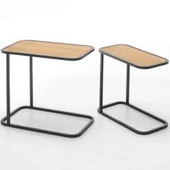 Sale DecoWoerner Tischset 2-tlg Metall Tannenholz mehrfarbig