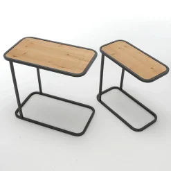 Sale DecoWoerner Tischset 2-tlg Metall Tannenholz mehrfarbig