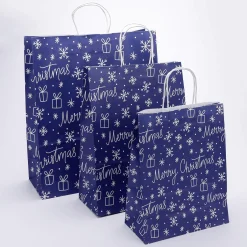 Sale DecoWoerner Tragetasche Christmas Night 50 Stück blau