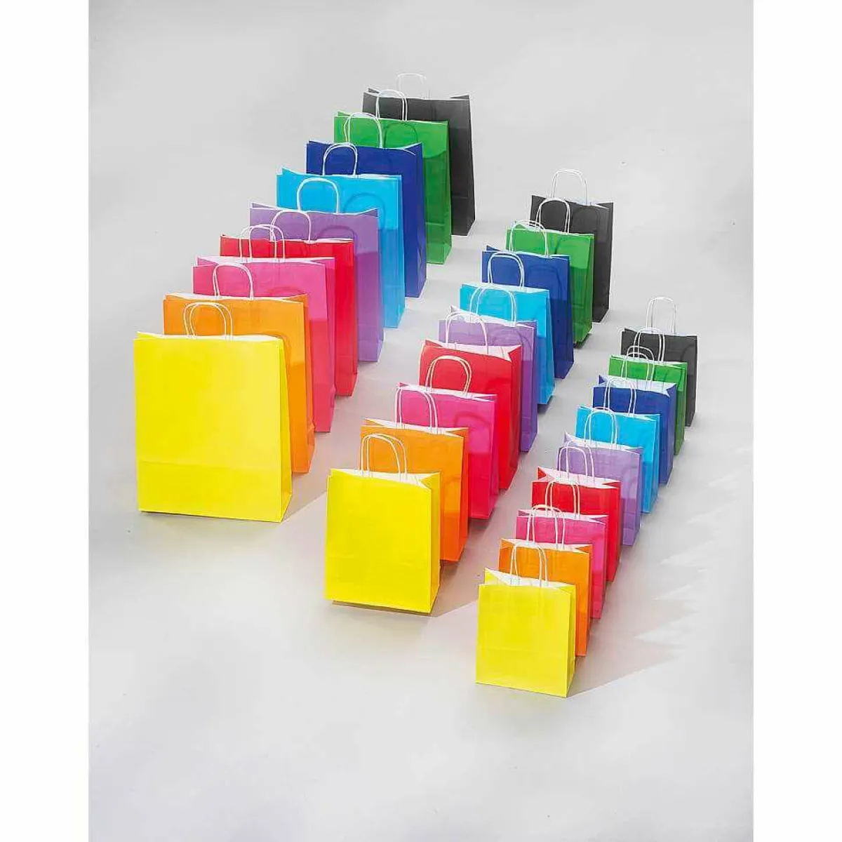 Best DecoWoerner Tragetasche "Uni", 29 X 22 Cm, 50 Stück gelb