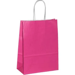 Best DecoWoerner Tragetasche "Uni", 24 X 18 Cm, Pink 50 Stück rosa