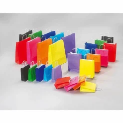 Best DecoWoerner Tragetasche "Uni", 24 X 18 Cm, Pink 50 Stück rosa