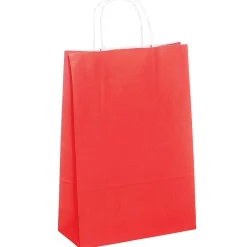 New DecoWoerner Tragetasche "Uni", 29 X 22 Cm, 50 Stück rot