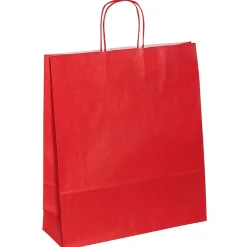 Best DecoWoerner Tragetasche "Uni", 36 X 41 Cm, 50 Stück rot