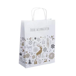 Sale DecoWoerner Tragetasche Winter Dream, 32 X 24 X 11 Cm, 50 Stück weiß