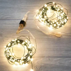 Best DecoWoerner Trennbare XL LED-Draht-Lichterkette Für Außen, 200 LED, 20 M grün