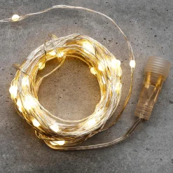 Hot DecoWoerner Trennbare XL LED-Draht-Lichterkette Für Außen, 20 M silber