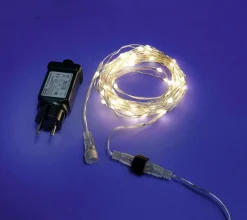 Hot DecoWoerner Trennbare XL LED-Draht-Lichterkette Für Außen, 20 M silber