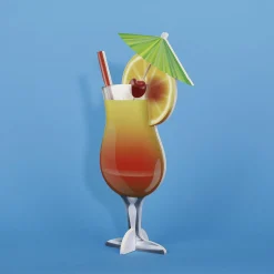 Outlet DecoWoerner Tropical Cocktail Display 50 Cm orange